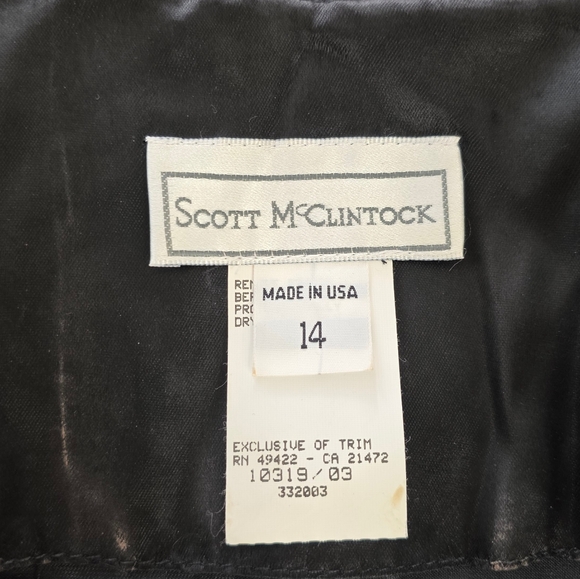 Vintage 80s 90s Scott McClintock Velvet Strapless Dress Embellished Bolero Set - Picture 12 of 14